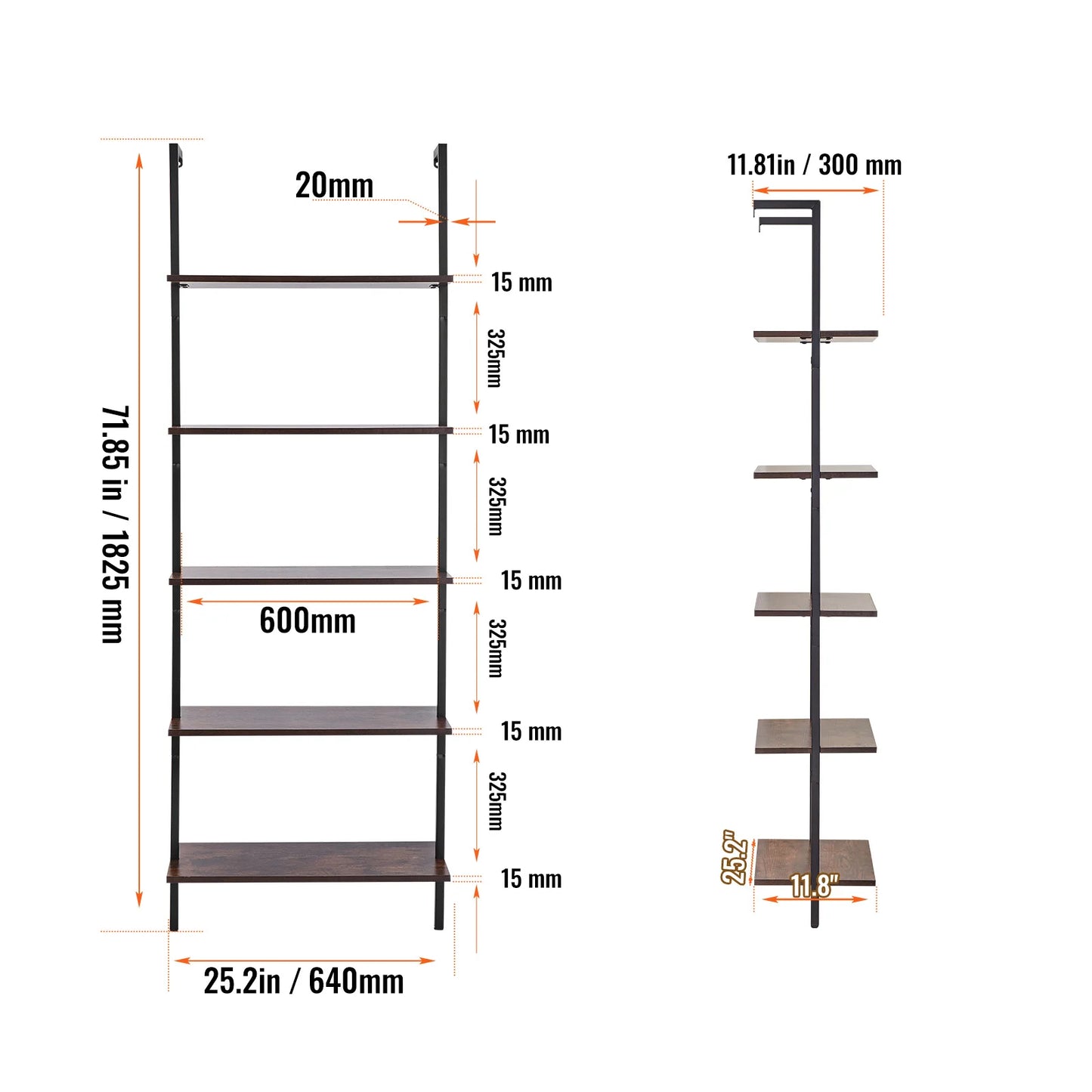 SucceBuy Industrial Pipe Shelf Wall Mount Floating Rustic Shelves