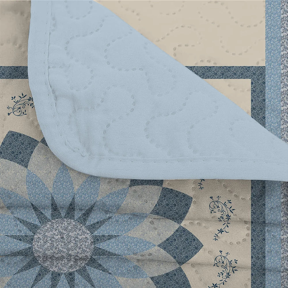 2/3-Piece Floral Printed Quilt Set, Cal King, Durable, Breathable, and Unique Summer Bedding Set, Includes 1 Quilt, 1/2 Pillowcase