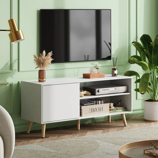 GALAXHERO TV Stand for 55 Inch TV Mid Century Modern TV Console with Storage Cabinet Entertainment Center for Living Room