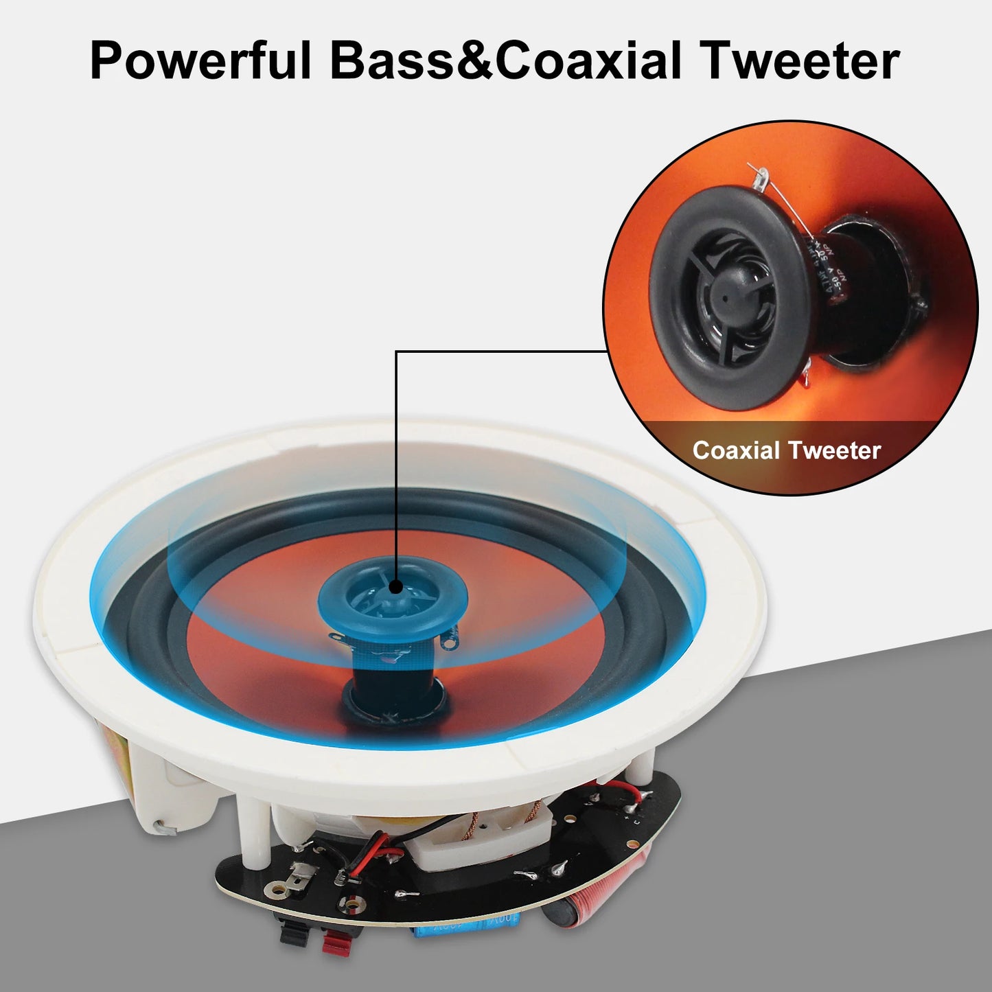 Herdio Ceiling Speakers 4 Pack 600W Power for Home