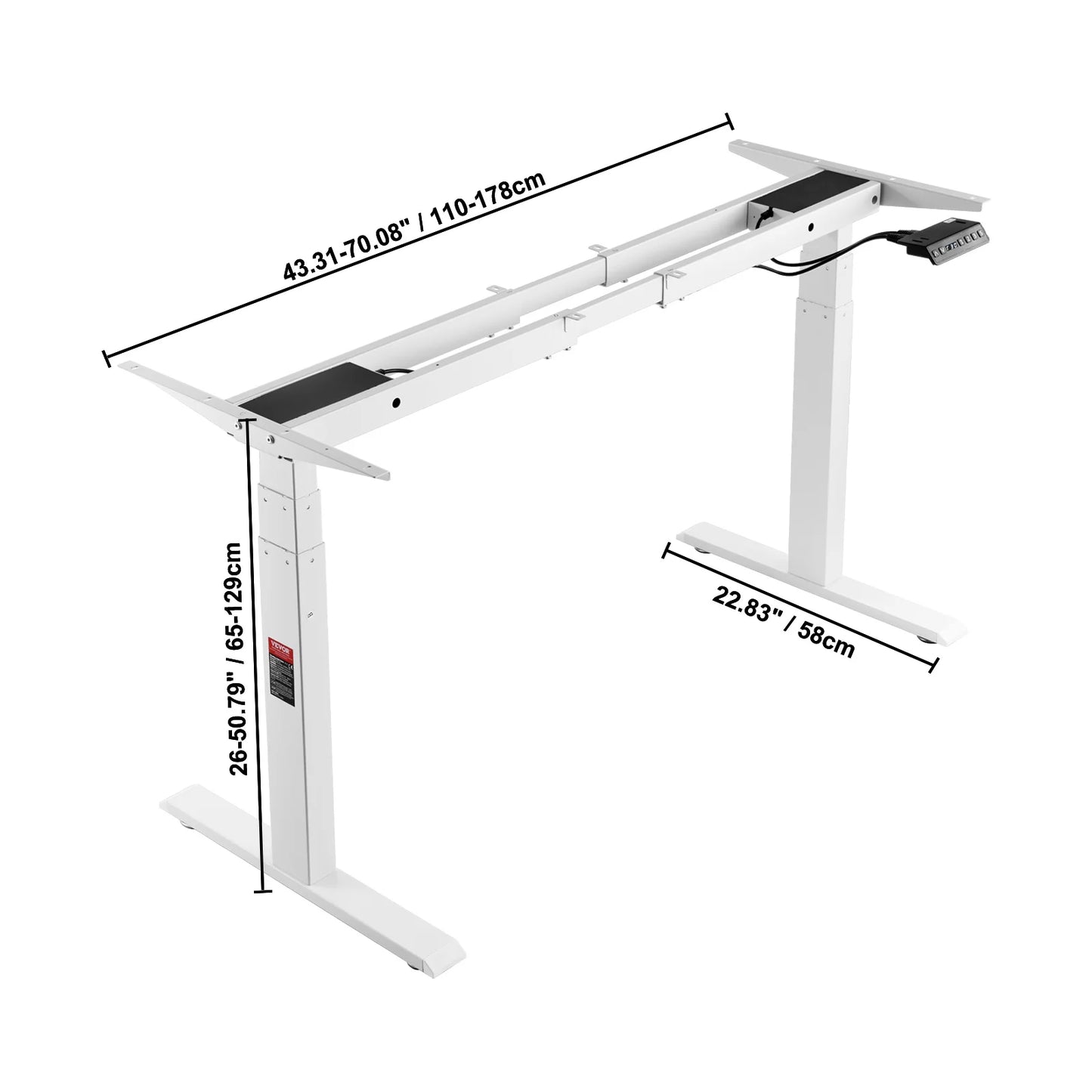 SucceBuy Standing Desk Frame  Electric Stand Up Computer Desk Legs Ergonomic DIY Workstation Base for Home and Office
