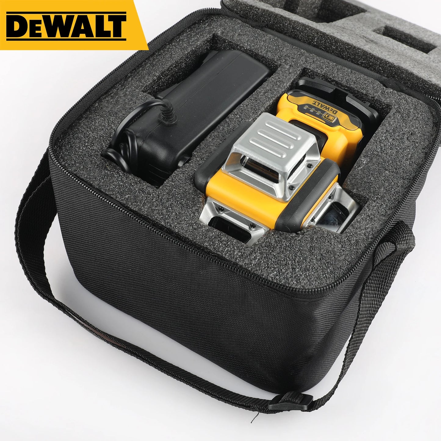 Dewalt DW089LG 12-Line Green Beam Laser Level - 360° 3-Side Coverage, 12V Li-Ion, Jobsite Ready for Any Task
