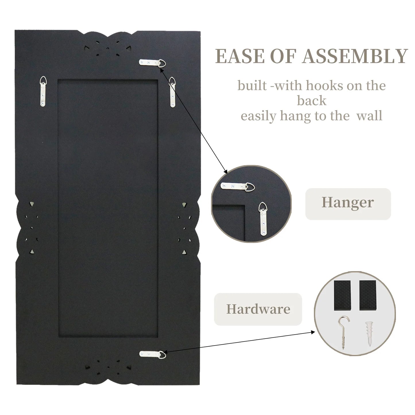 Crystal Diamond Mirror Wall Hanging for Bedroom Hallway