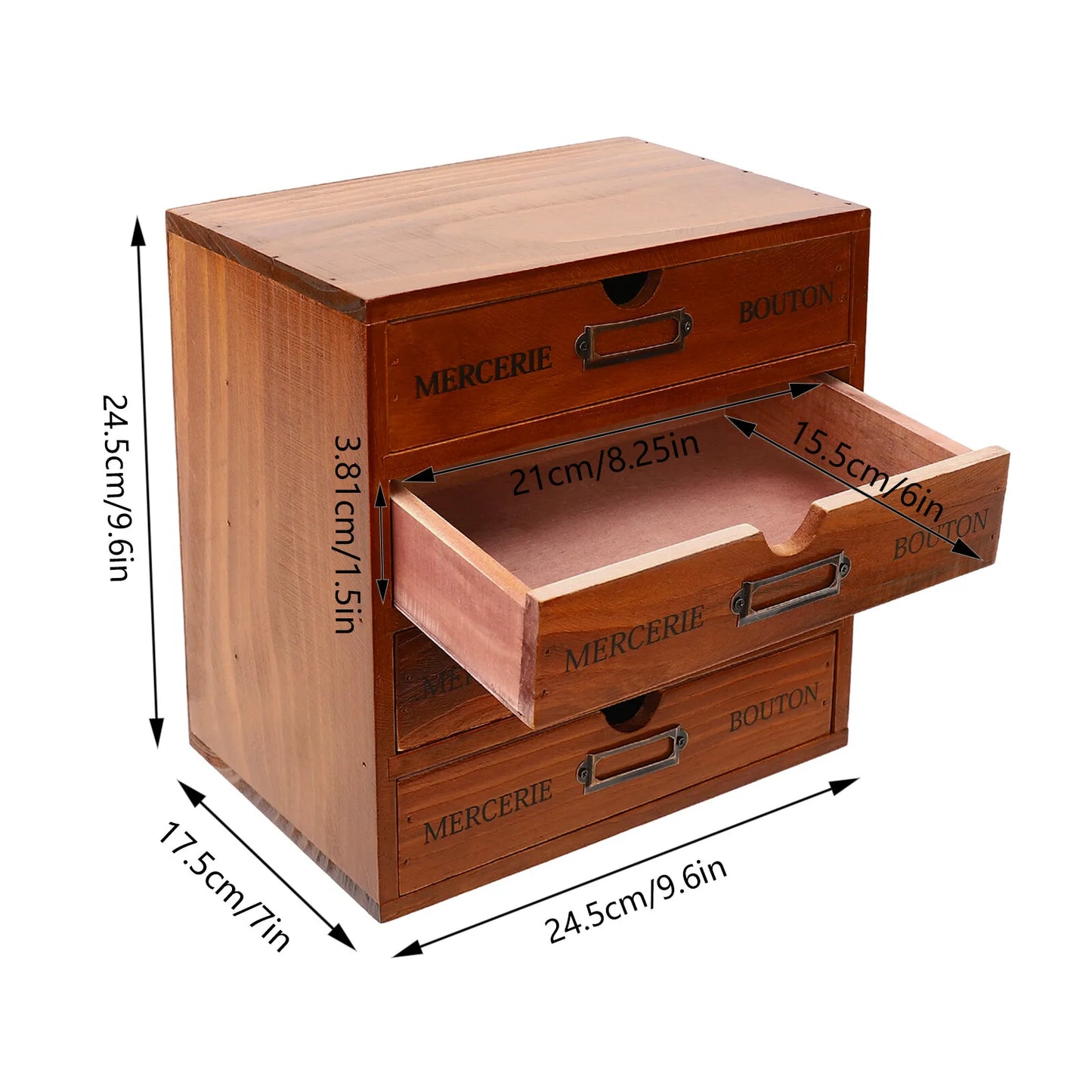 Sichuan Wooden 4 Tier Desktop Organizer With Drawers