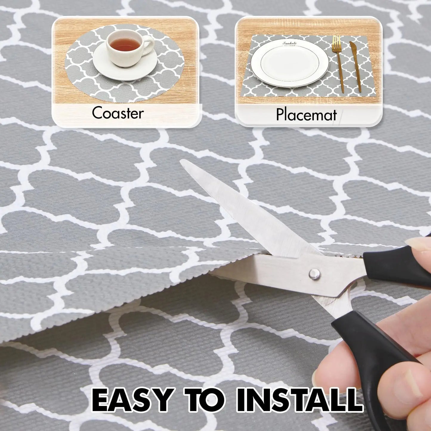 1pc Drawer and Shelf Liner for Kitchen Cabinet Non-Adhesive Non-Slip Waterproof Shelf Liner Easy to Clean for Shelves, Desks