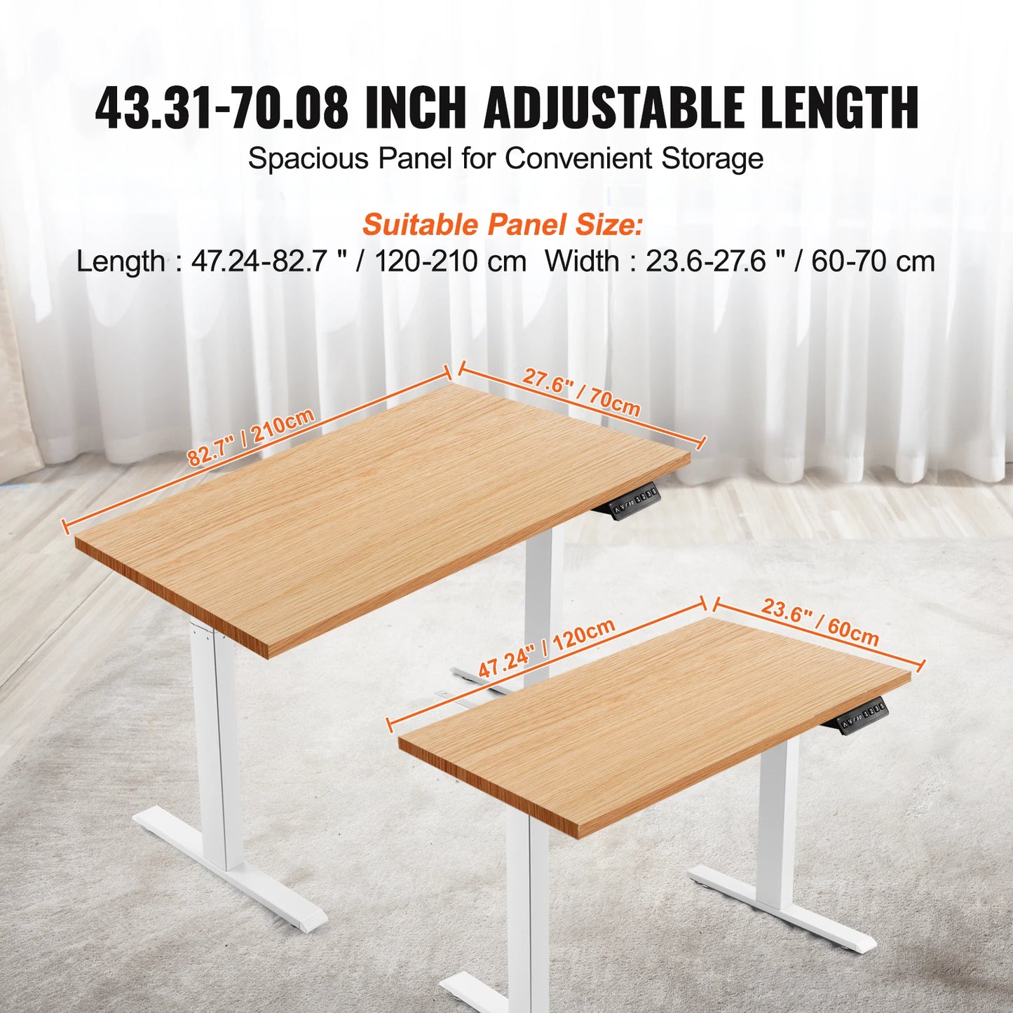 SucceBuy Standing Desk Frame  Electric Stand Up Computer Desk Legs Ergonomic DIY Workstation Base for Home and Office