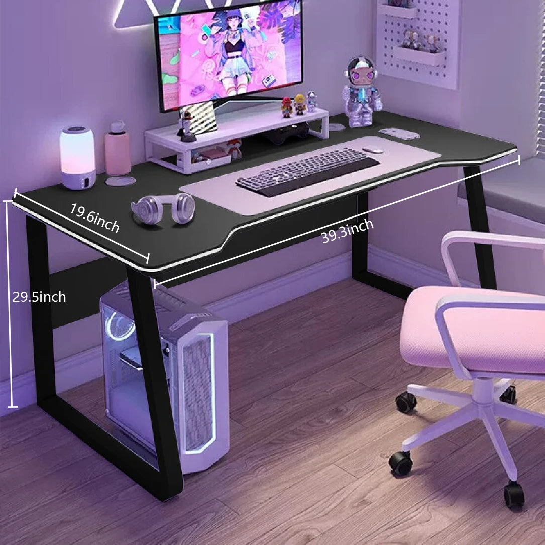 Gaming Desk Computer Writing Table Student Art Modren Simple Style PC Wood Suitable for Home, Office