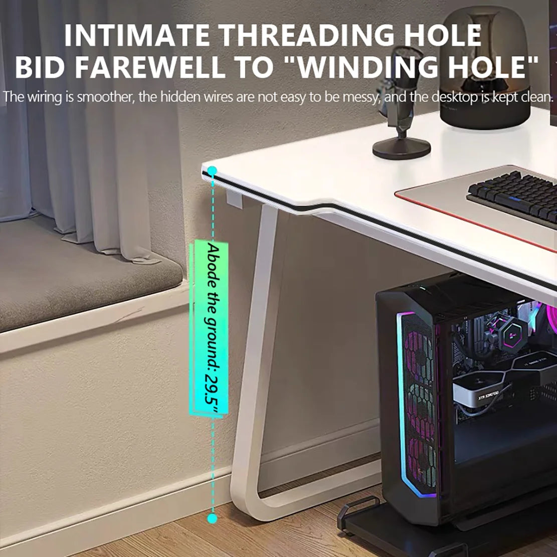 Gaming Desk Computer Writing Table Student Art Modren Simple Style PC Wood Suitable for Home, Office