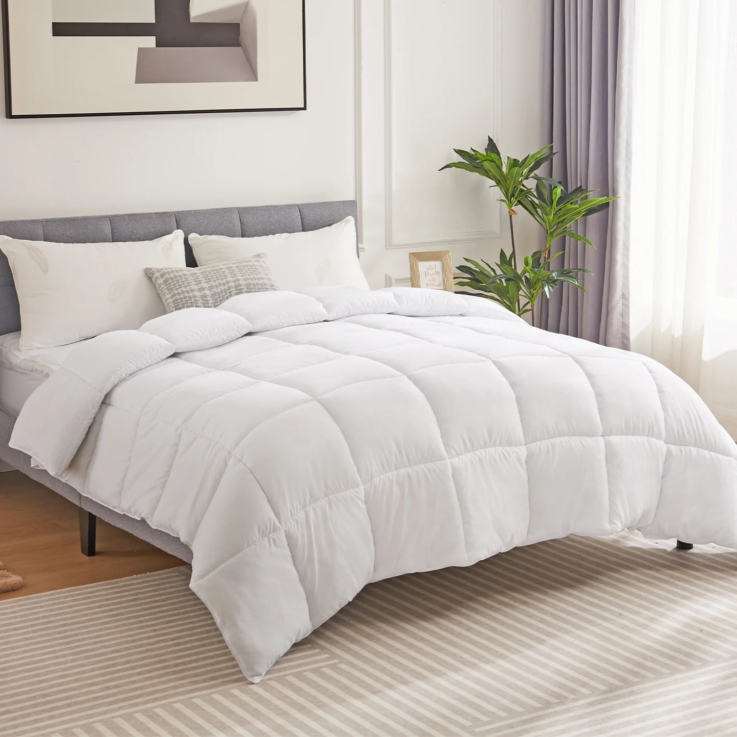 JHK All Season Comforter With Corner Tabs Bedding Set