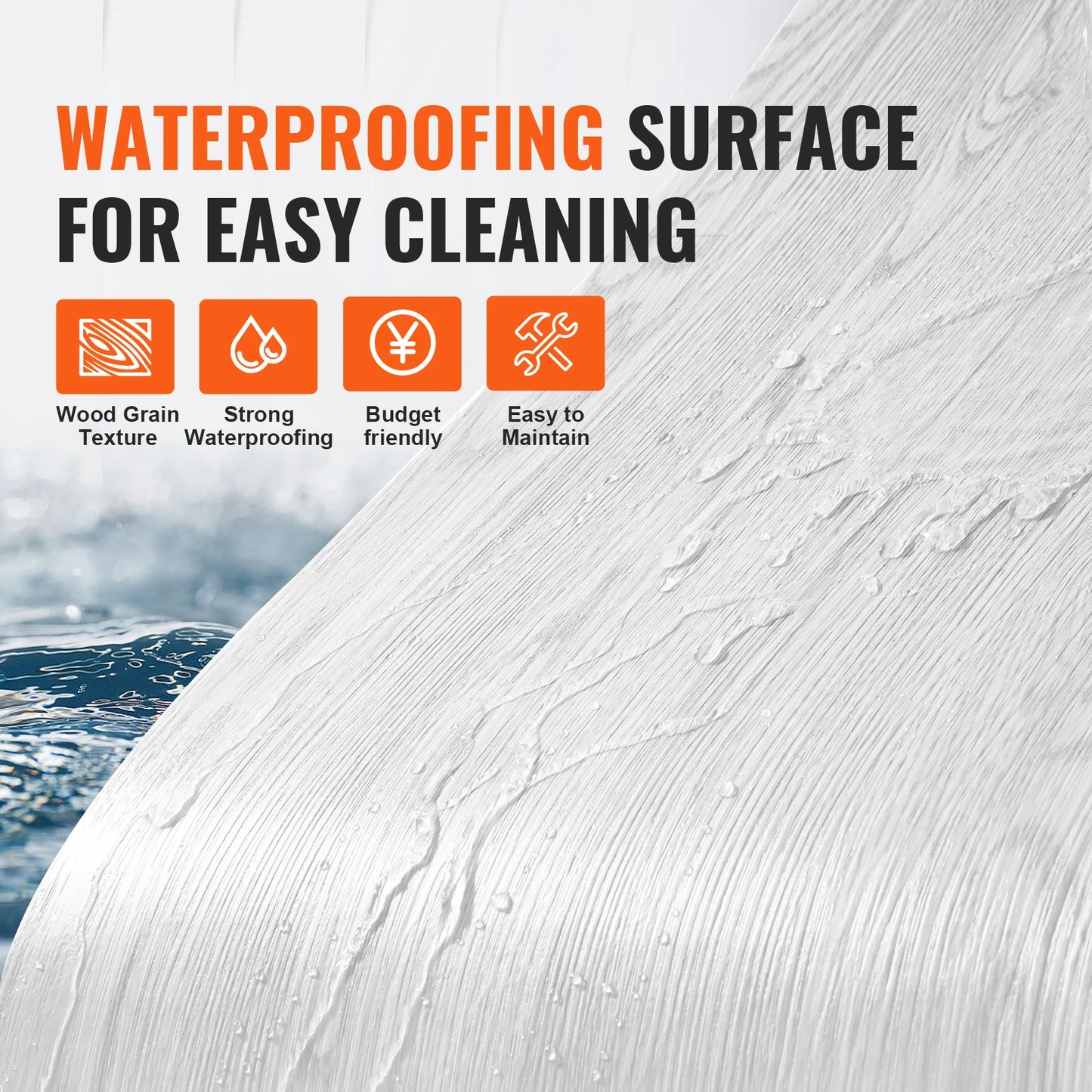 VEVOR Self Adhesive Vinyl Floor Tiles 1.5mm Thick Peel & Stick Light Wood Grain DIY Flooring for Kitchen  Dining Room Bedroom