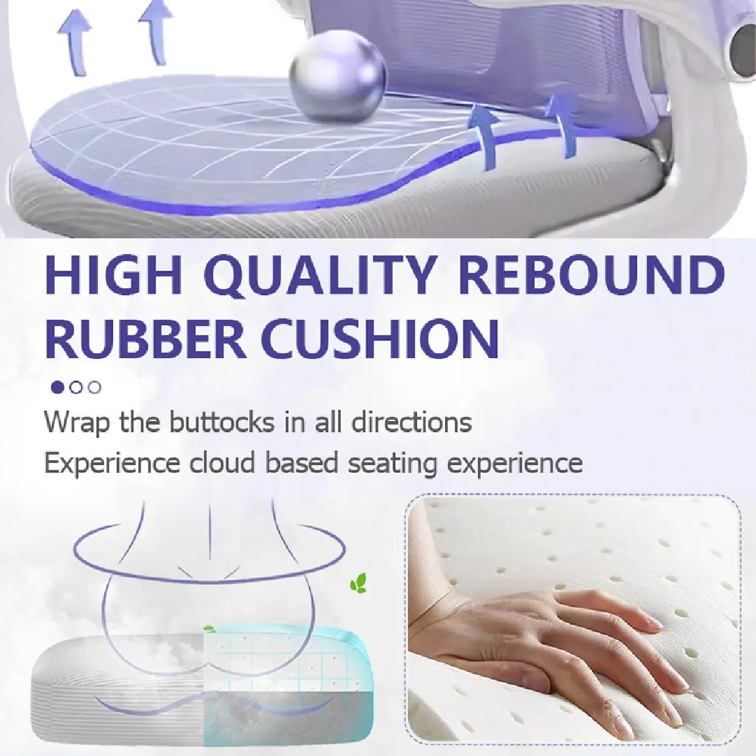 WXJHL Ergonomic High Back Mesh Office Chair Lumbar Support