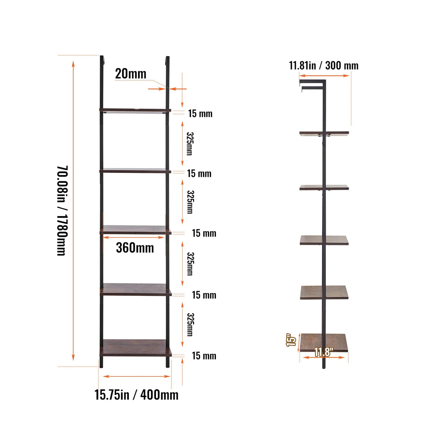SucceBuy Industrial Pipe Shelf Wall Mount Floating Rustic Shelves