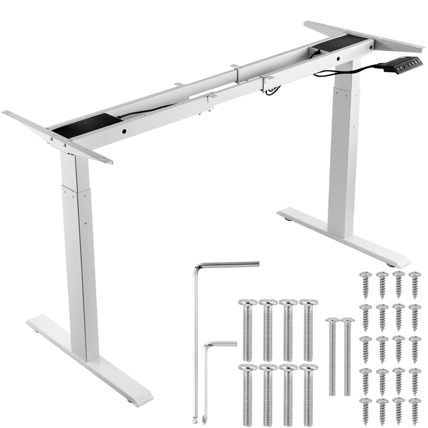 SucceBuy Standing Desk Frame  Electric Stand Up Computer Desk Legs Ergonomic DIY Workstation Base for Home and Office