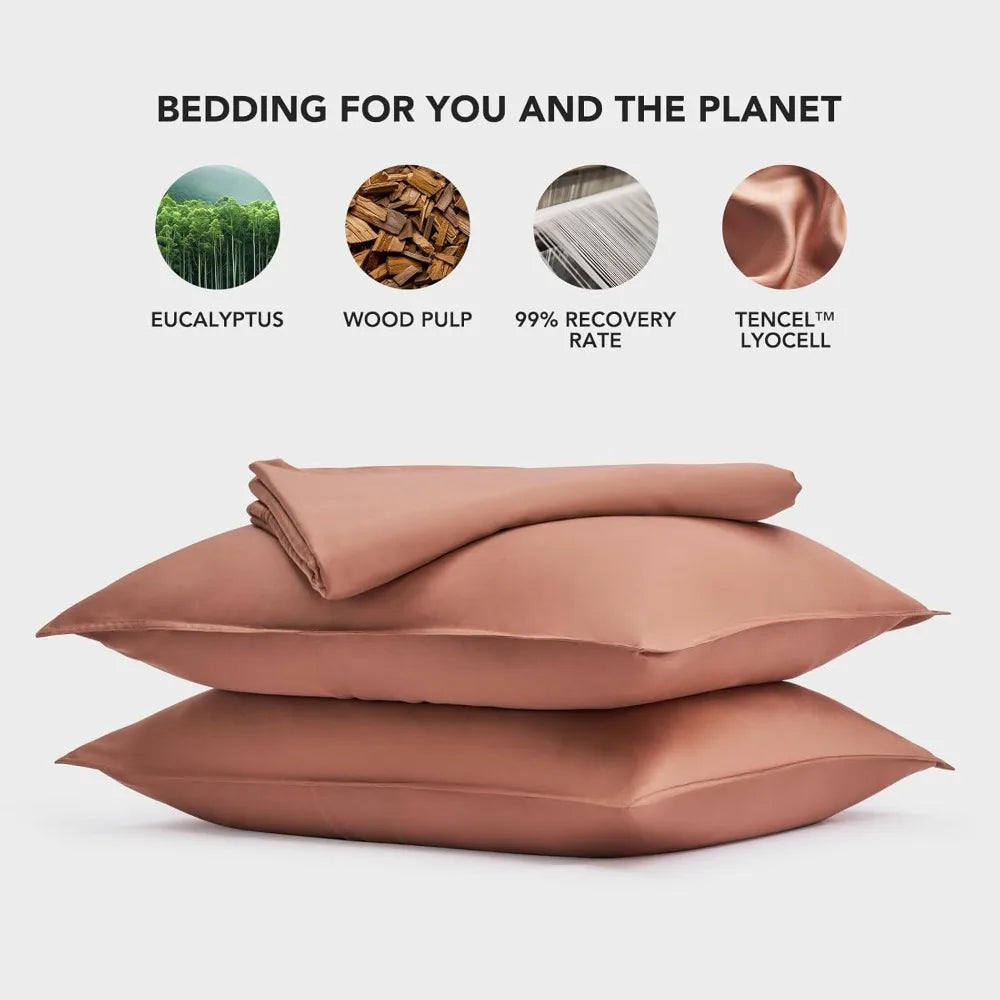 Cooling Duvet Cover Set 3 Piece Natural Eucalyptus Fiber