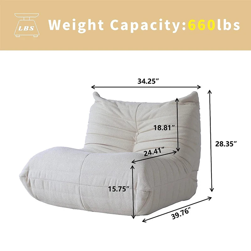 Sdorens Velvet Teddy Bean Bag Sofa Lounger Ultracomfortable Extravagances Deluxe