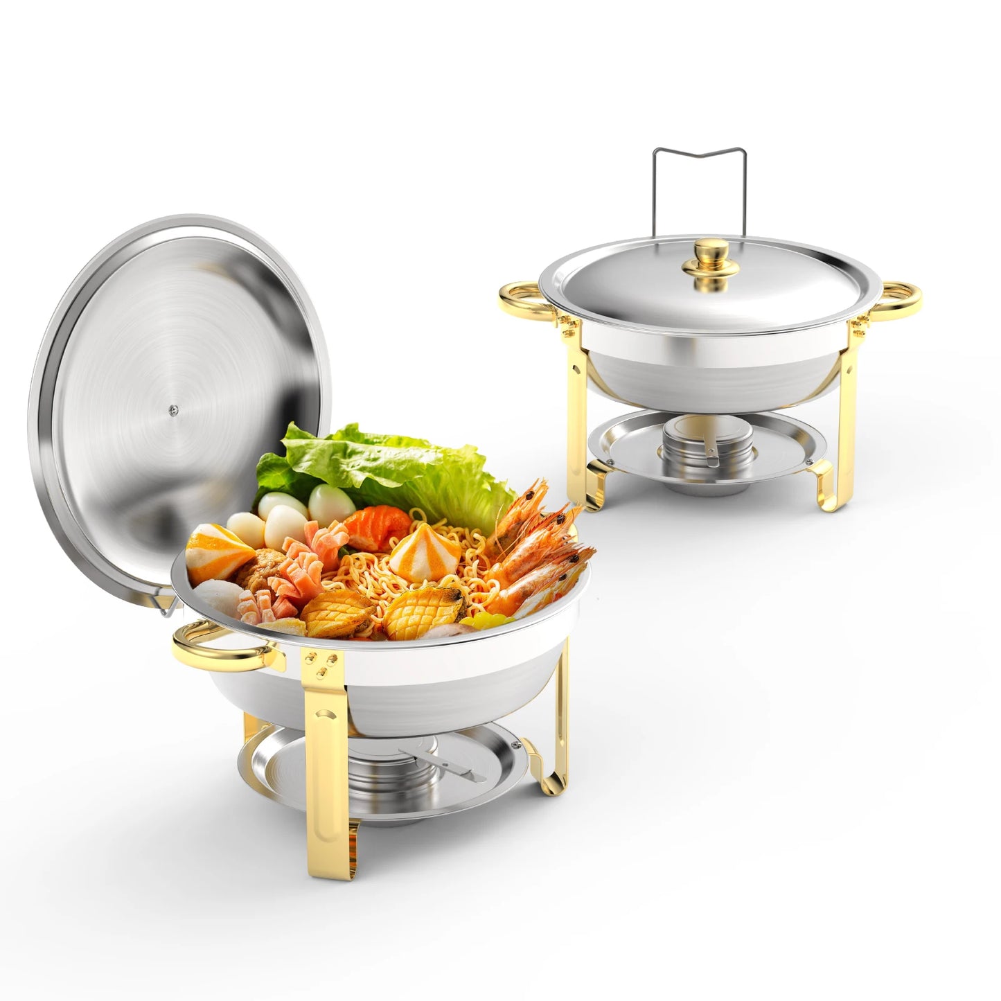 ROOMARK 9QT Chafing Dish Buffet Set , High Grade Stainless Steel Catering Warmer Complete set with Thick Frame for Party Wedding