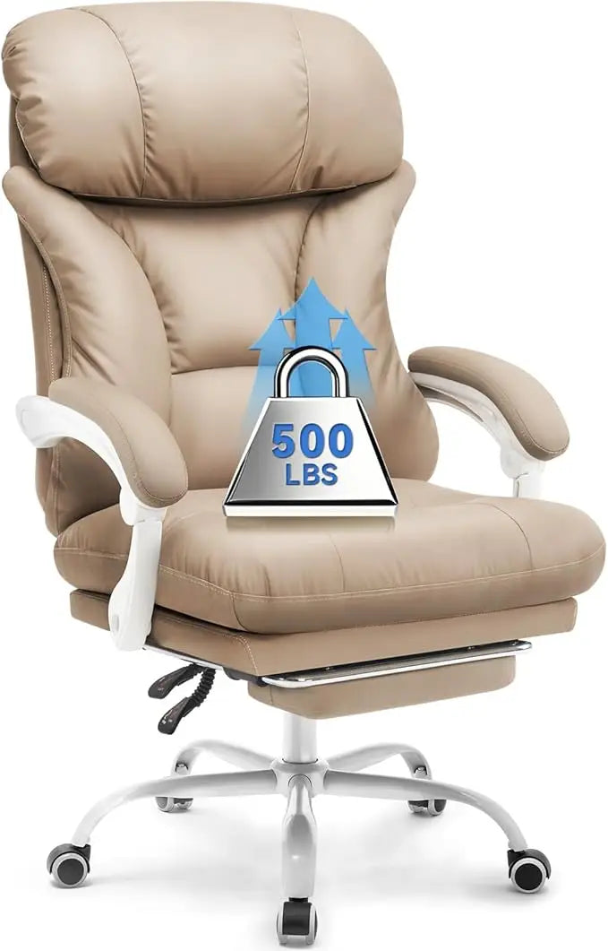 Office Chair,Executive Chair,Ergonomic Big and Tall Office Chairs 500lbs,Home Office Desk Chairs with Tilt Lock and Footrest