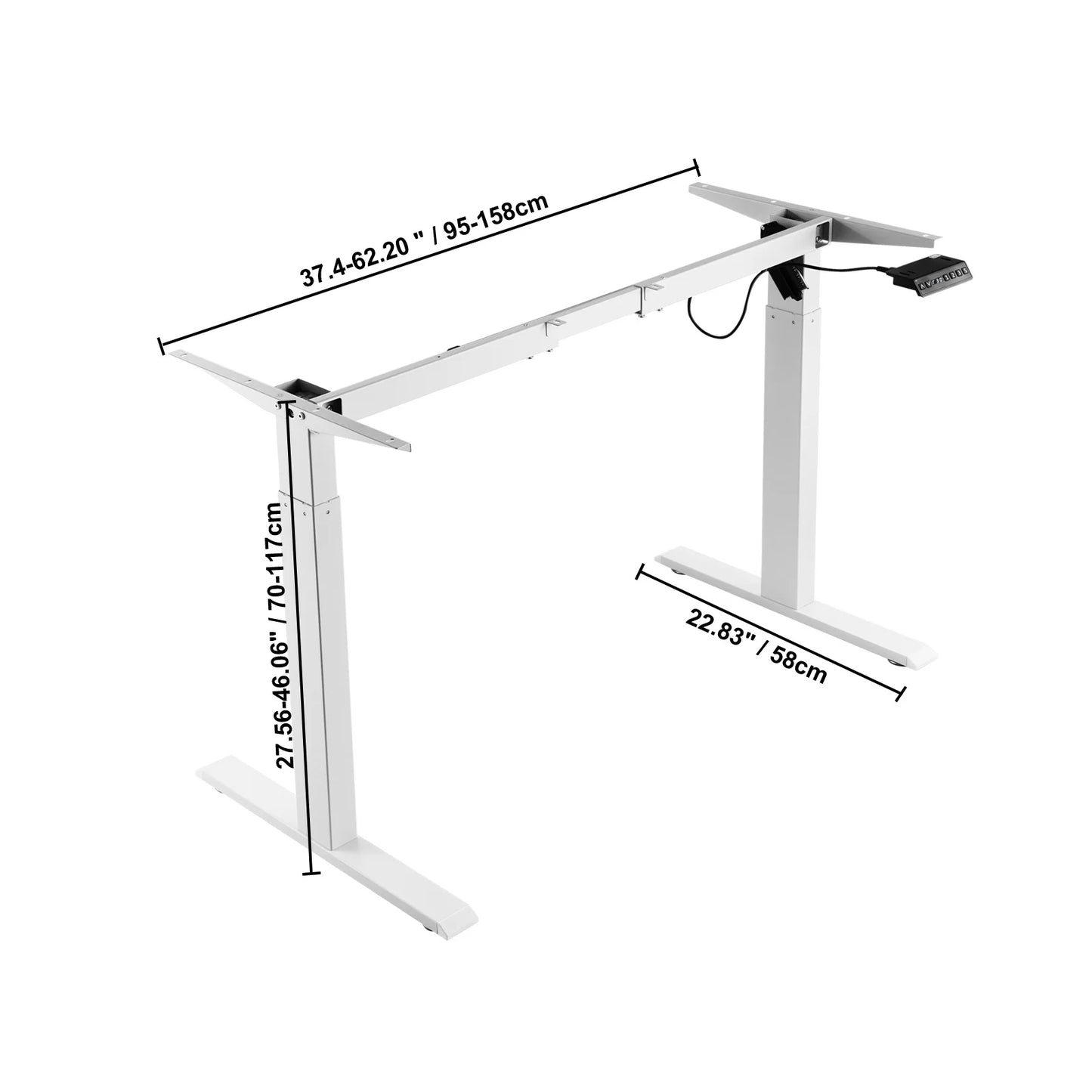 SucceBuy Standing Desk Frame  Electric Stand Up Computer Desk Legs Ergonomic DIY Workstation Base for Home and Office