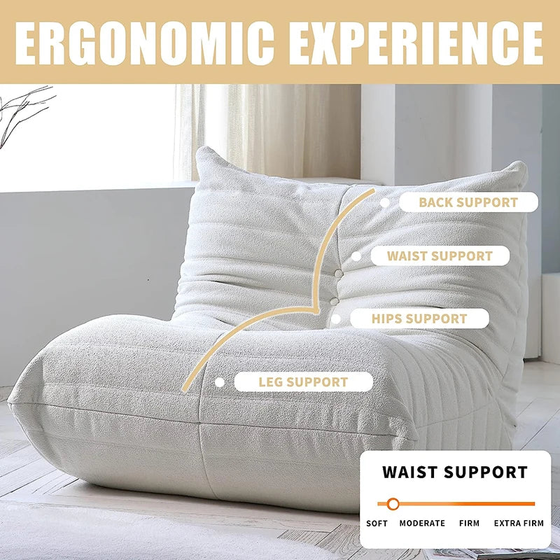 Sdorens Velvet Teddy Bean Bag Sofa Lounger Ultracomfortable Extravagances Deluxe