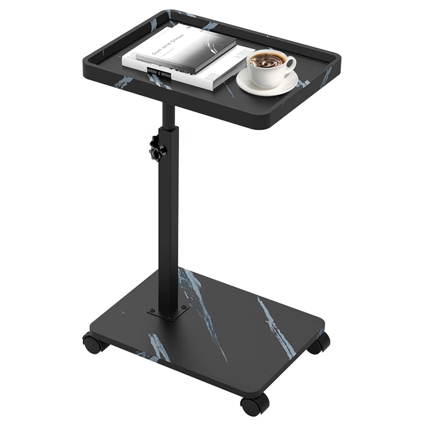 Wooden Sofa Corner Table C Shape Lifting Side Laptop Desk