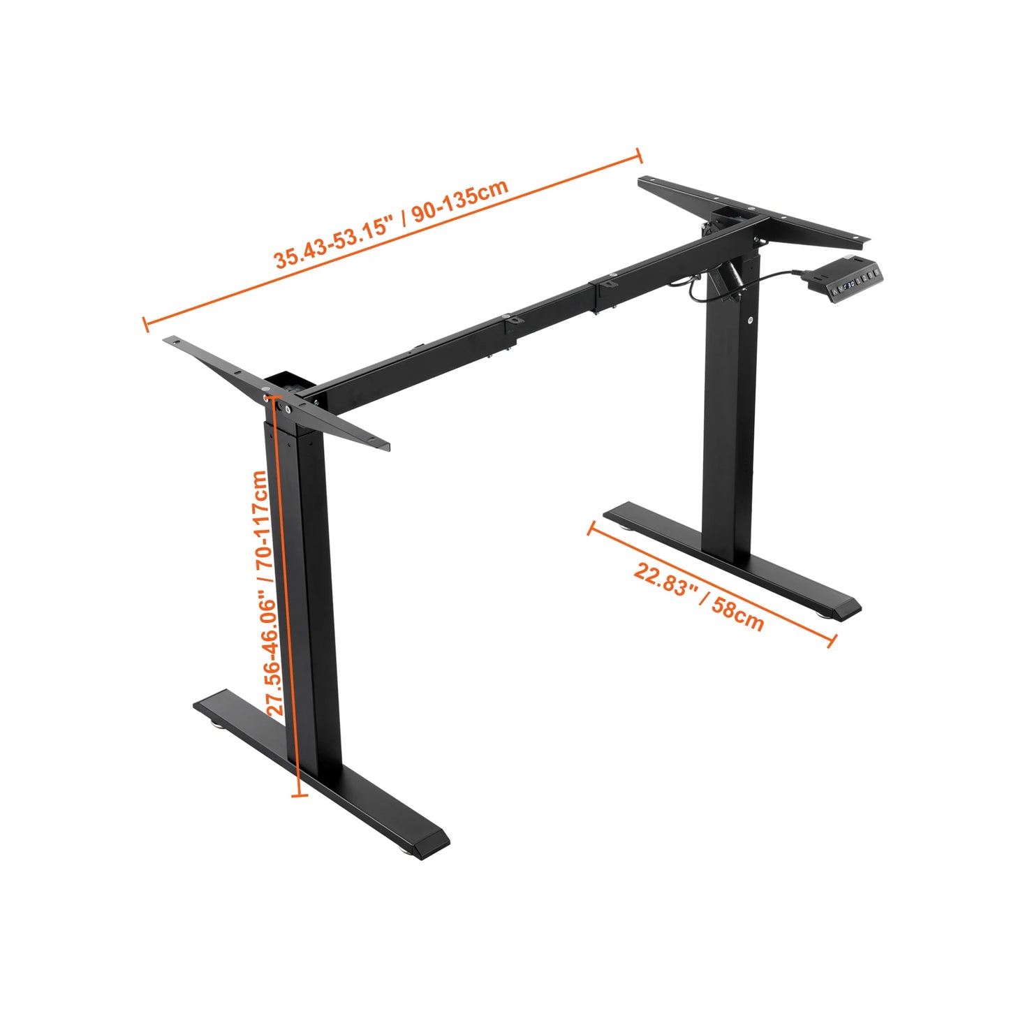 SucceBuy Standing Desk Frame  Electric Stand Up Computer Desk Legs Ergonomic DIY Workstation Base for Home and Office