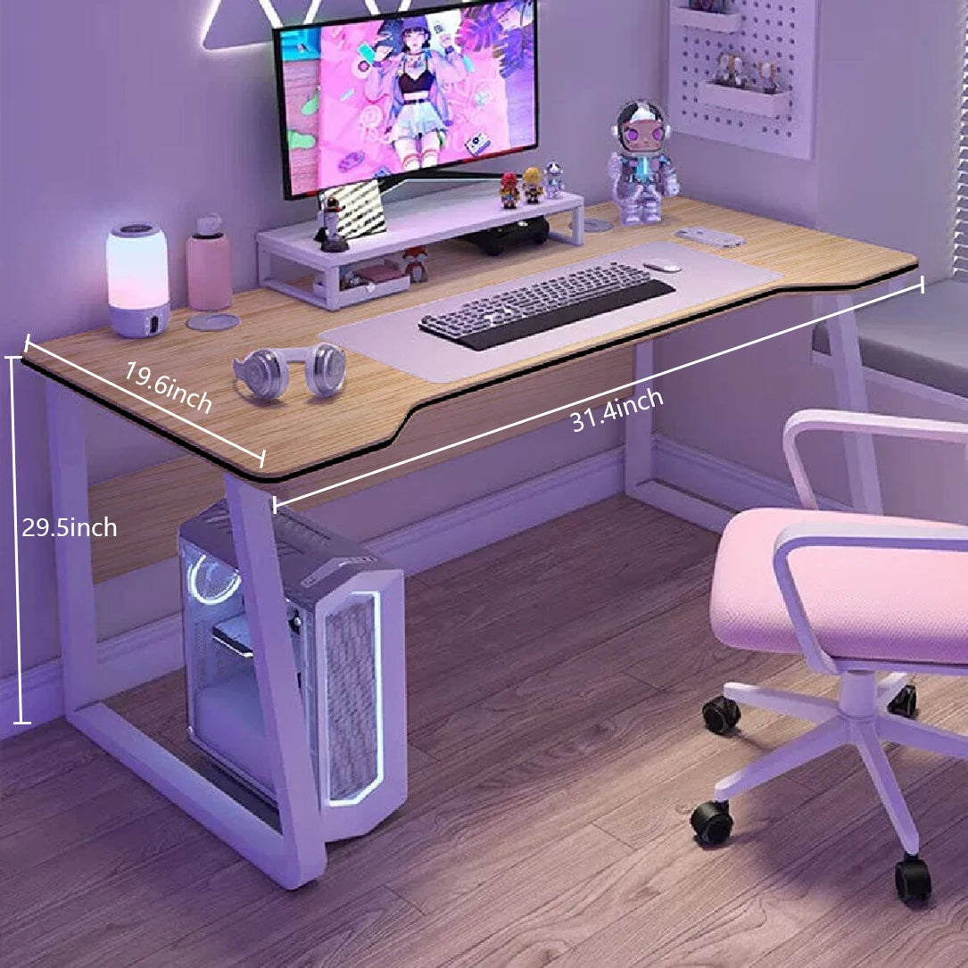 Gaming Desk Computer Writing Table Student Art Modren Simple Style PC Wood Suitable for Home, Office