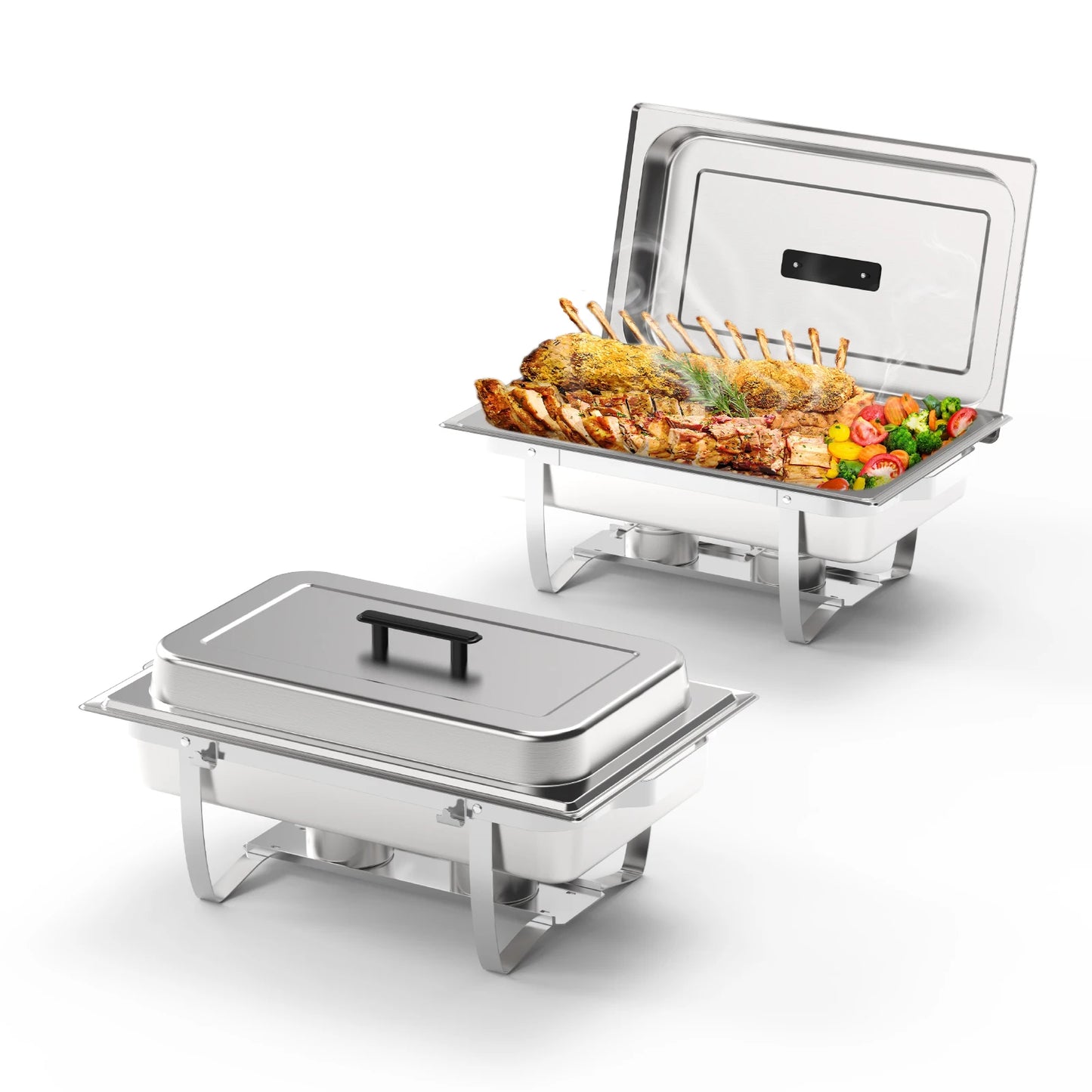 ROOMARK 9QT Chafing Dish Buffet Set , High Grade Stainless Steel Catering Warmer Complete set with Thick Frame for Party Wedding