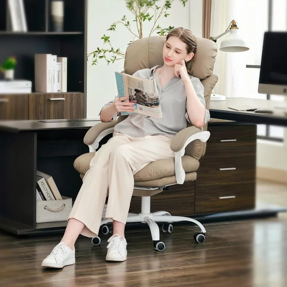 Office Chair,Executive Chair,Ergonomic Big and Tall Office Chairs 500lbs,Home Office Desk Chairs with Tilt Lock and Footrest