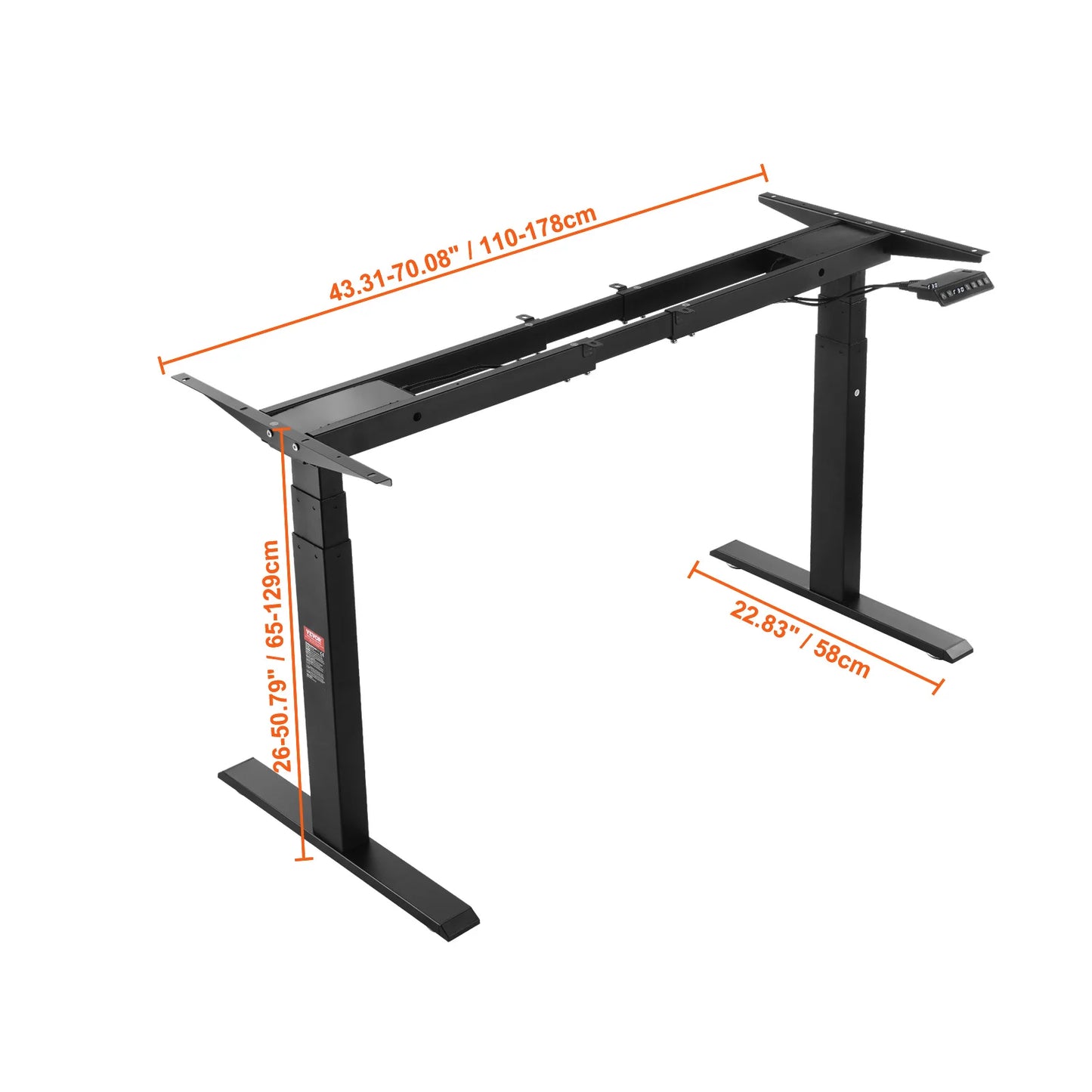 SucceBuy Standing Desk Frame  Electric Stand Up Computer Desk Legs Ergonomic DIY Workstation Base for Home and Office