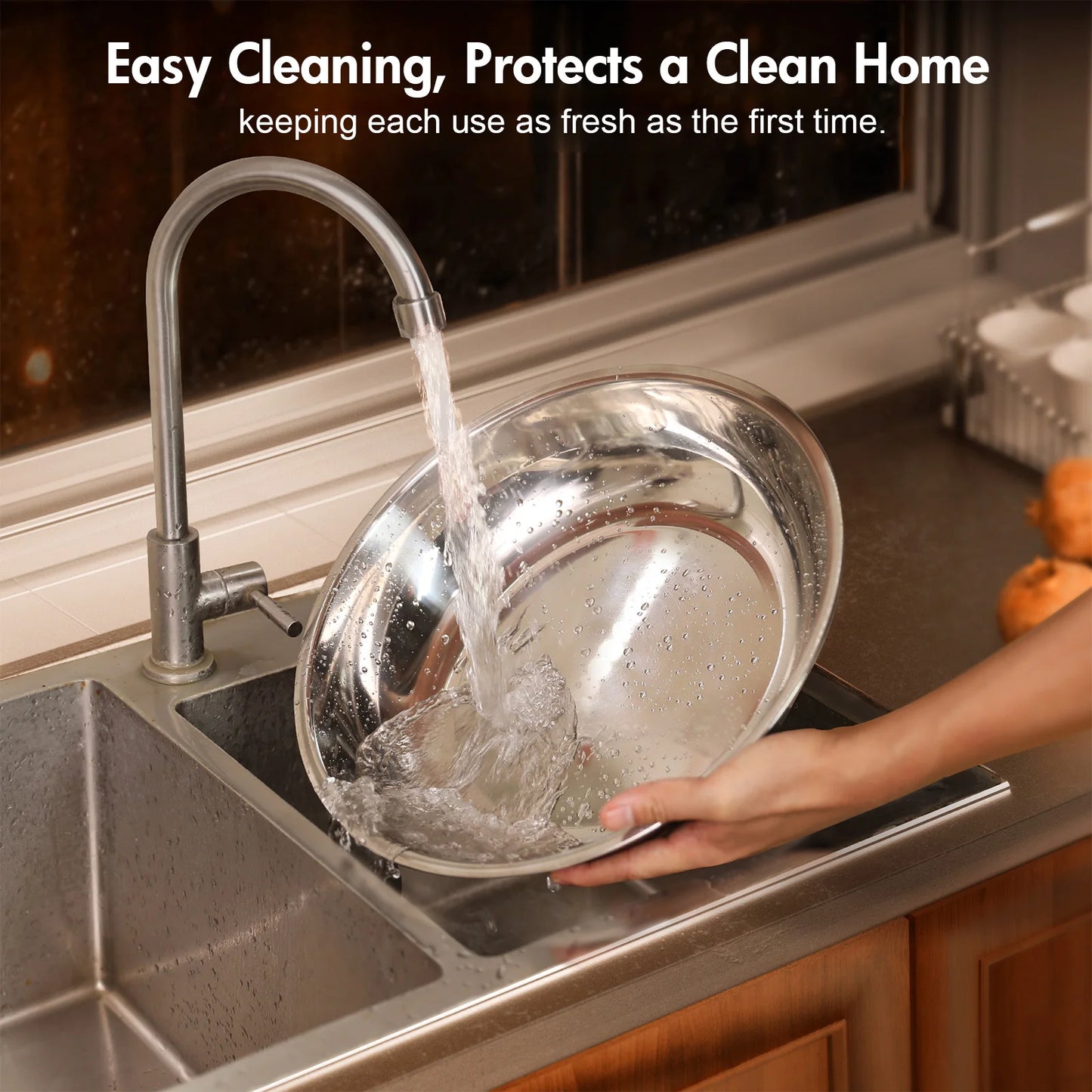 5QT Chafing Dish Buffet Set Stainless Steel Round Half-Gold Plated Buffet Warmer Set for Home Parties Christmas Buffet Birthday