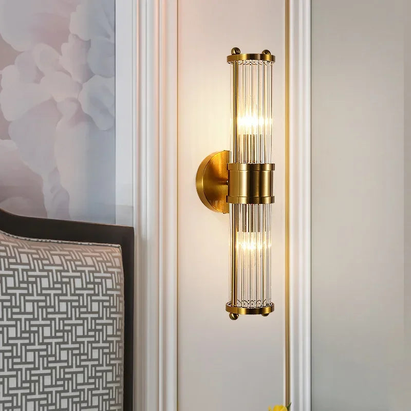 Modern Luxury Led E14 Crystal Wall Light Fixture Elegance